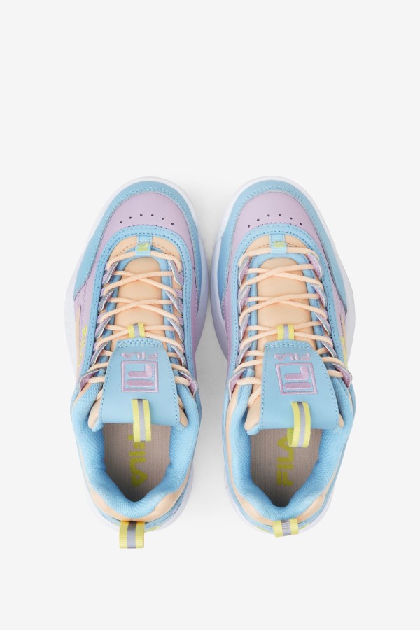 Blue/White/Orchid Fila Big Kids\' Disruptor 2 Premium