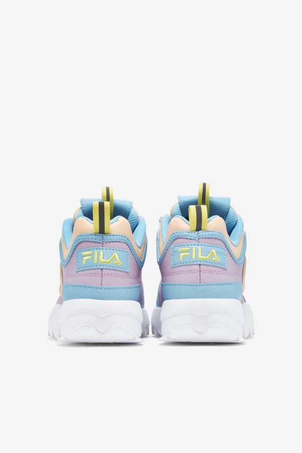 Blue/White/Orchid Fila Big Kids\' Disruptor 2 Premium