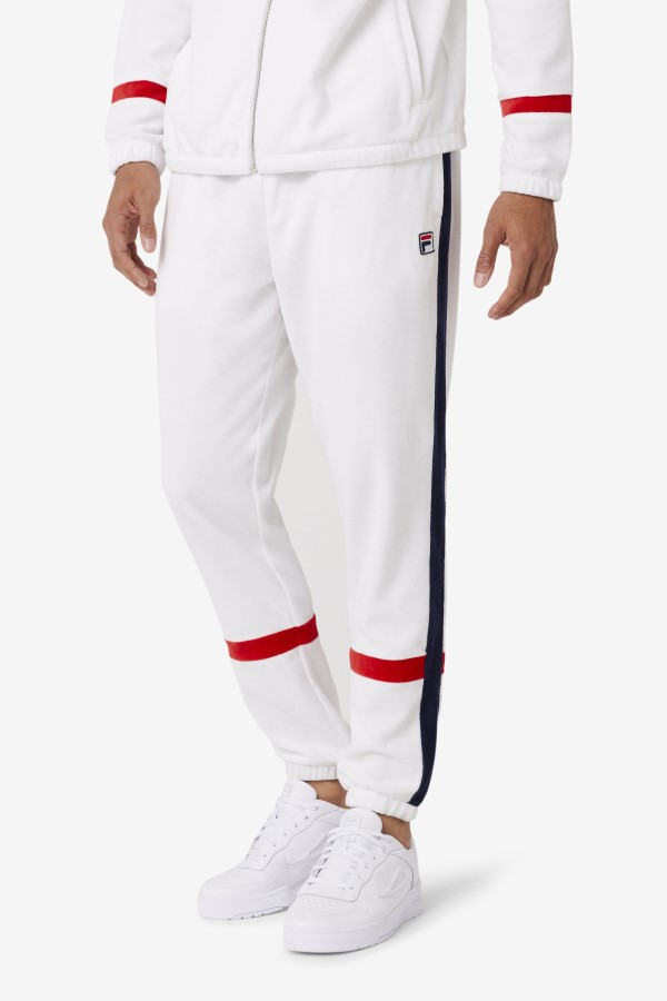 Fila White/Navy/Red Ravid Velour Pant