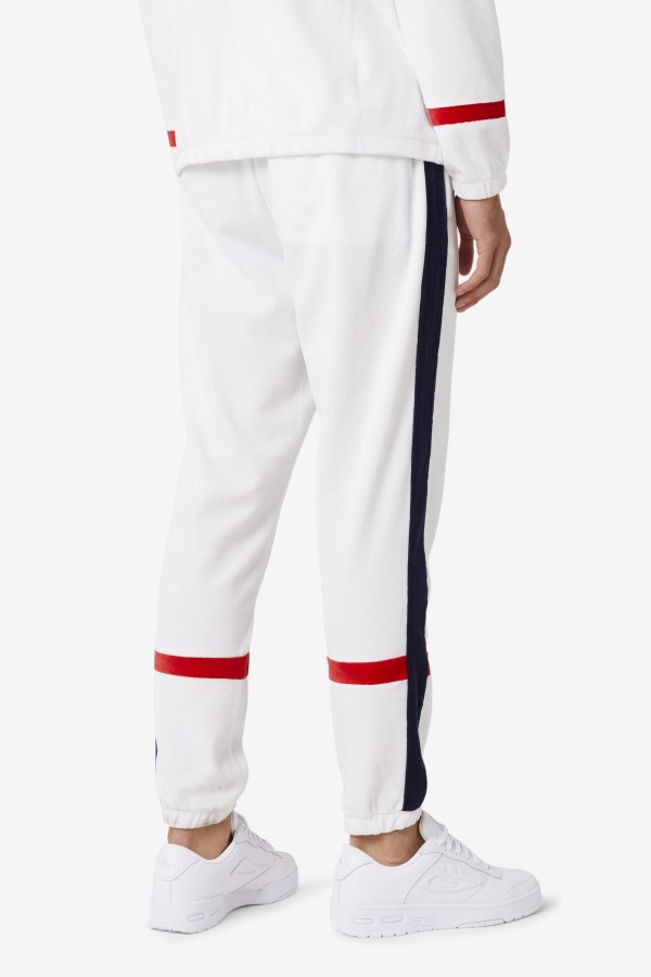 Fila White/Navy/Red Ravid Velour Pant