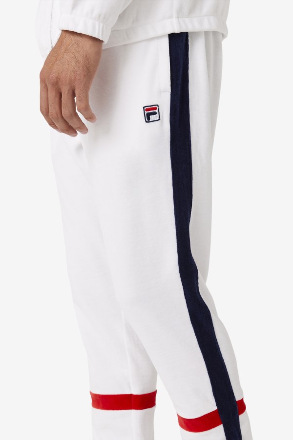 Fila White/Navy/Red Ravid Velour Pant