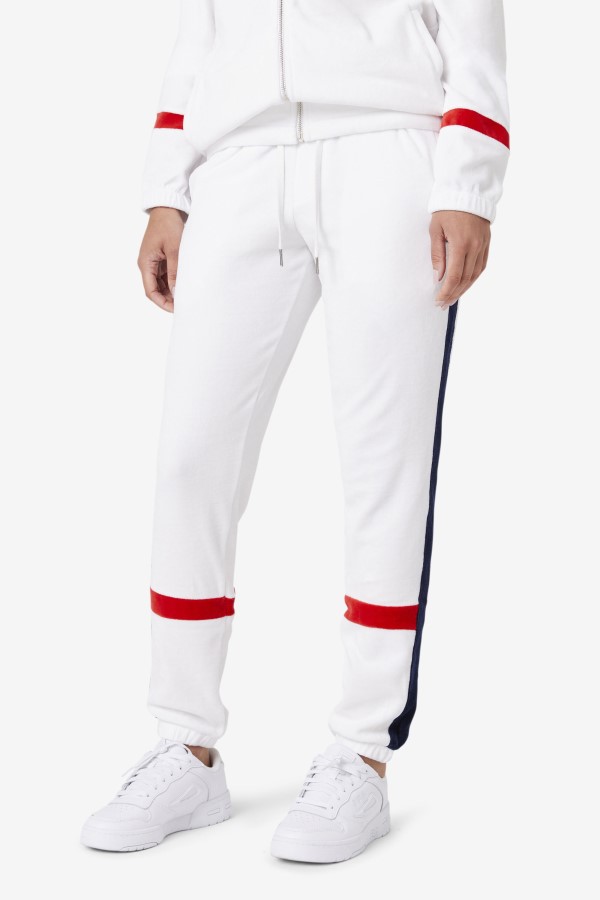 Fila White/Navy/Red Ravid Velour Pant