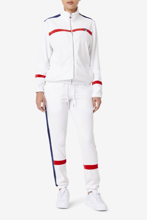 Fila White/Navy/Red Ravid Velour Pant
