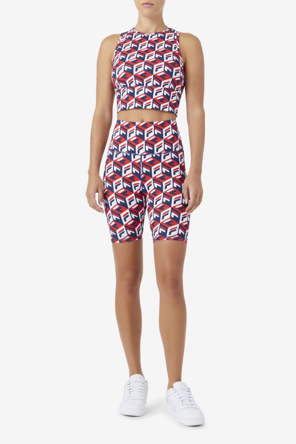 Fila Red/Navy/White Ainhoa Bike Short