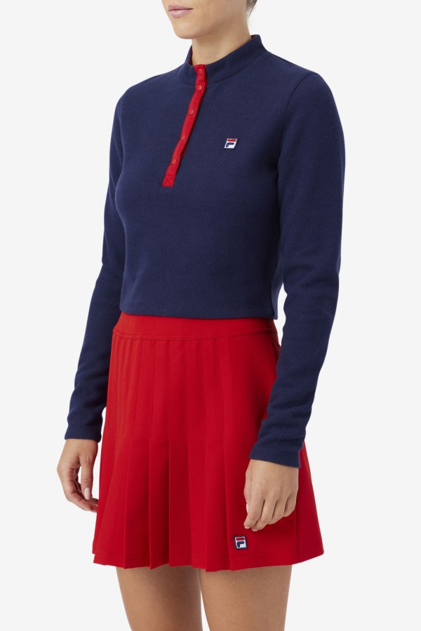 Navy Fila Josie Half Zip Top