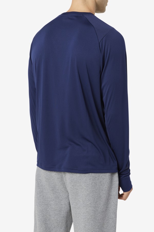 Peacoat/Black Jazam Long Sleeve Crew Fila