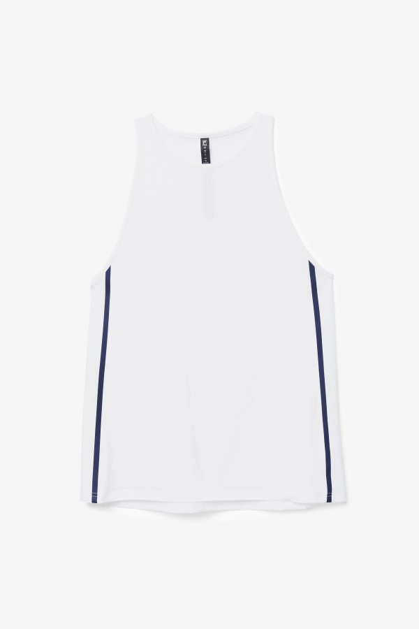 Fila White/White Heather/Black Fi-Lux Loose Tank Top