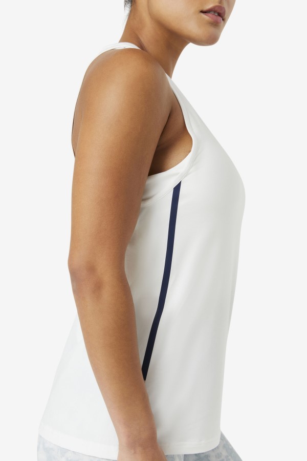 Fila White/White Heather/Black Fi-Lux Loose Tank Top