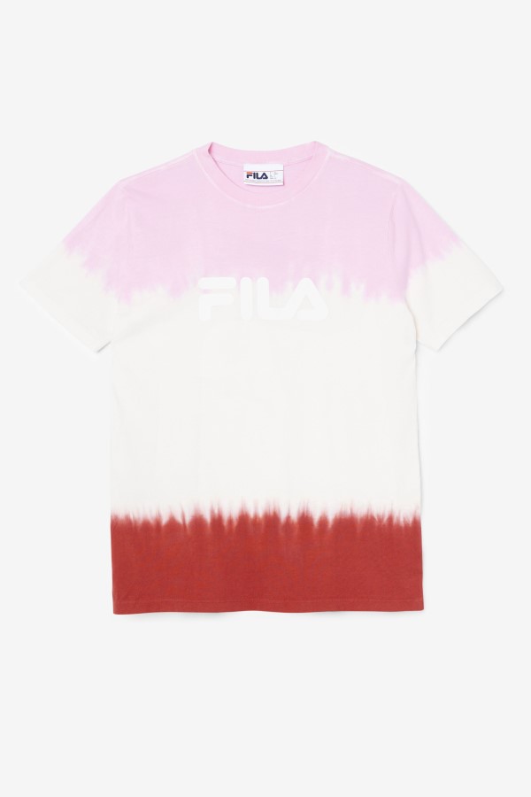 Pirouette/White/Earth Red Fila Alivia Tie Dye Tee