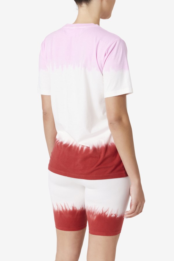 Pirouette/White/Earth Red Fila Alivia Tie Dye Tee
