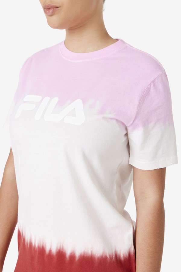 Pirouette/White/Earth Red Fila Alivia Tie Dye Tee