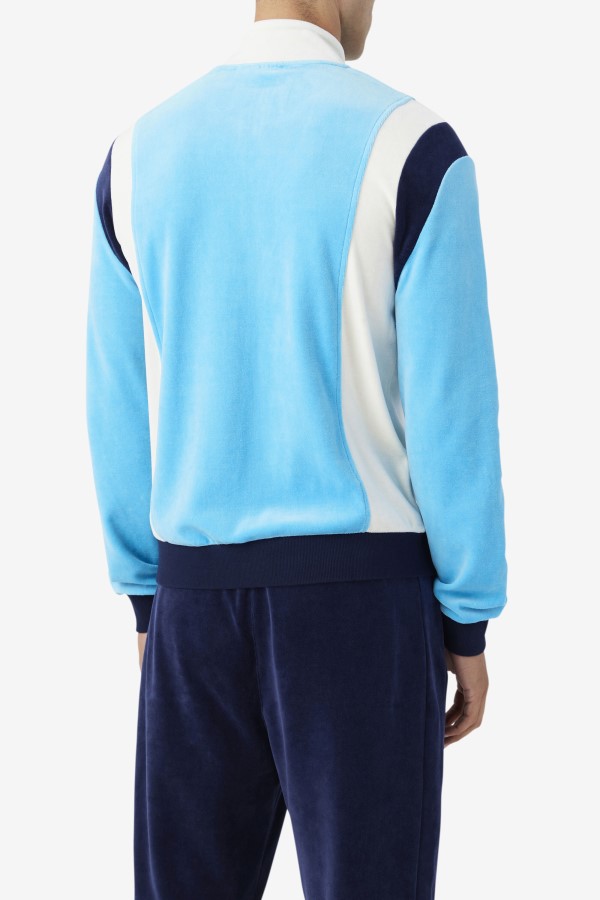 Fila Floyd Velour Jacket Aquarius/Egret/Navy