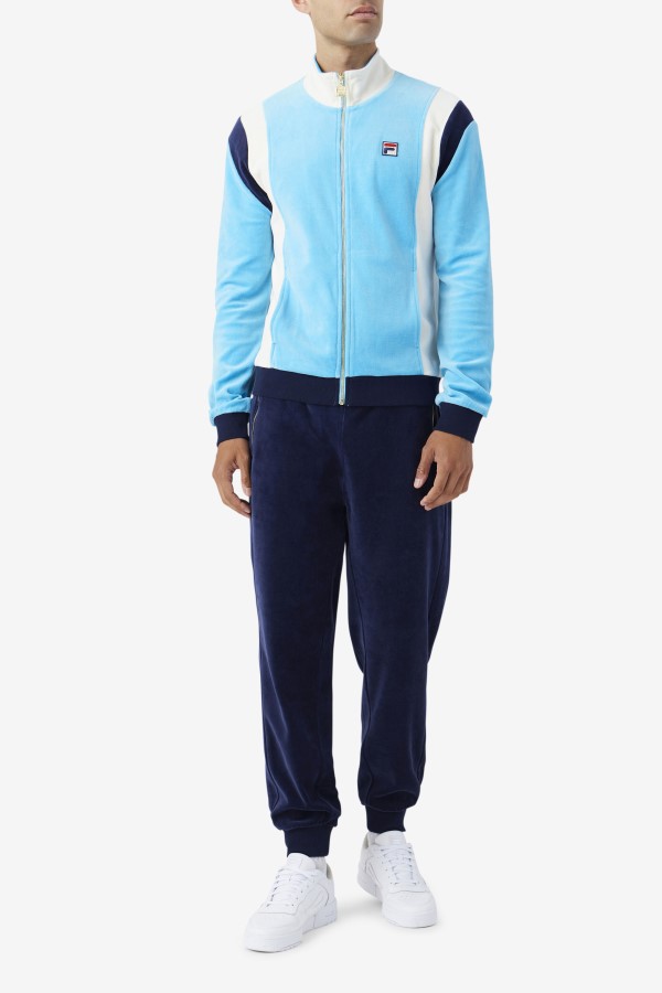 Fila Floyd Velour Jacket Aquarius/Egret/Navy