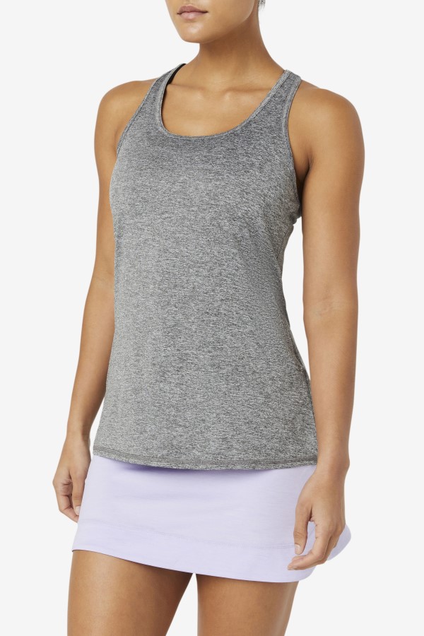 Heather Fila Pickleball Racerback Tank