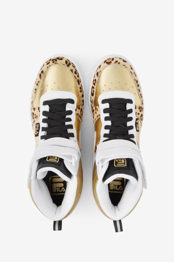 Fila Metallic Gold/White/Black Women\'s F-14 Metallic