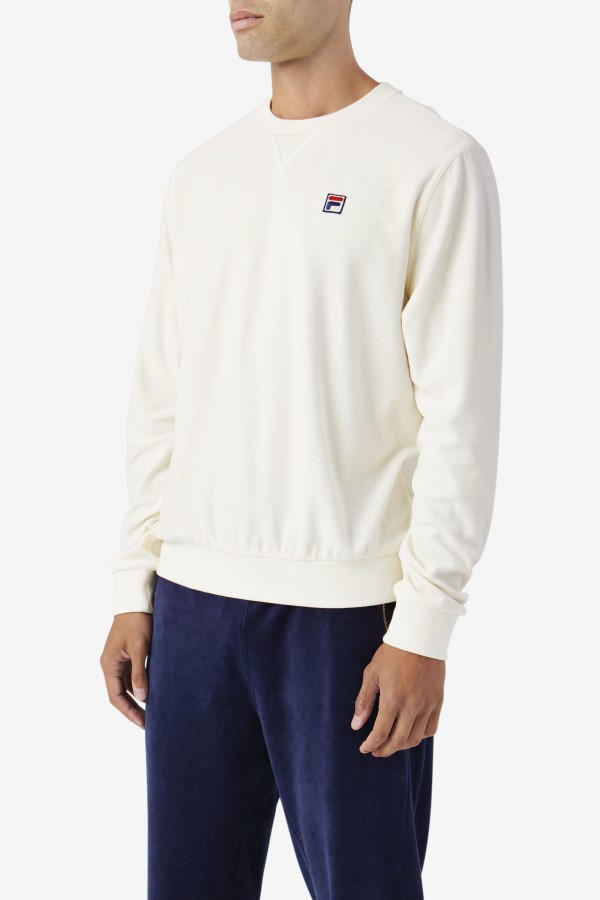 Earl Velour Crew Egret Fila