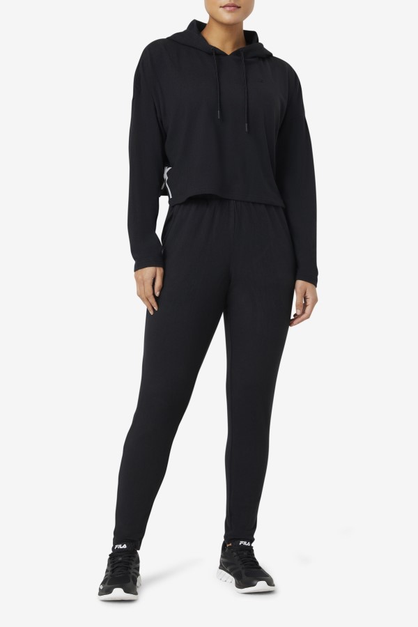 Fi-Lux Cropped Hoodie Black Fila