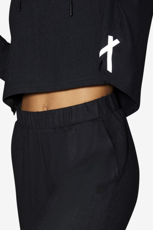Fi-Lux Cropped Hoodie Black Fila