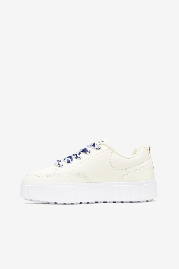 Fila Women\'s Sandblast Low Satin Lace White/Navy/White