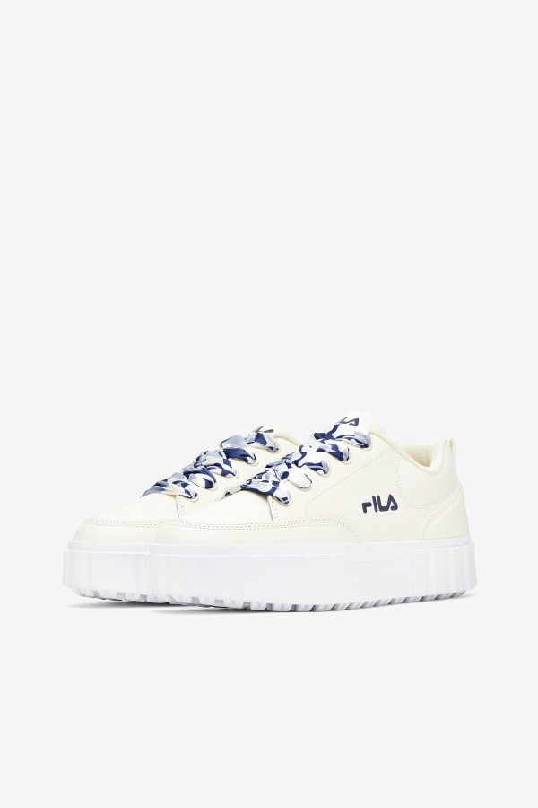 Fila Women\'s Sandblast Low Satin Lace White/Navy/White