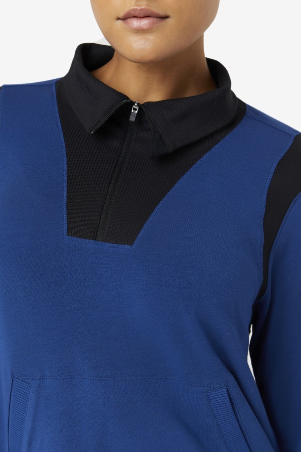Navy Peony Fila Fi-Lux Half Zip