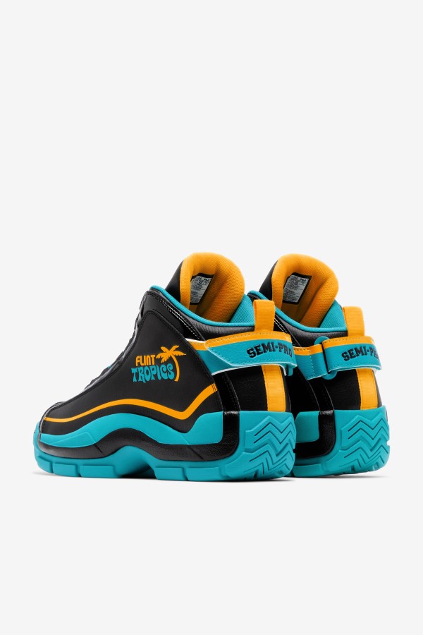 Men\'s Grant Hill 2 x Semi-Pro Fila Black/Teal/Zinnia Special