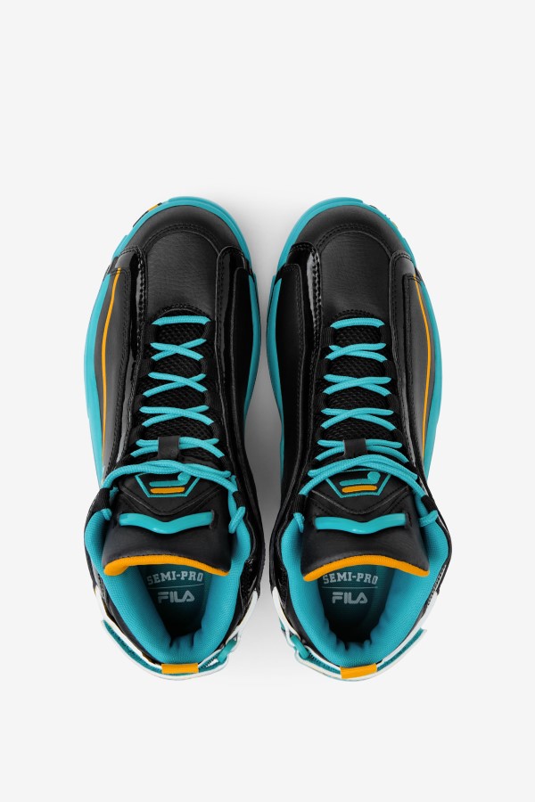 Men\'s Grant Hill 2 x Semi-Pro Fila Black/Teal/Zinnia Special