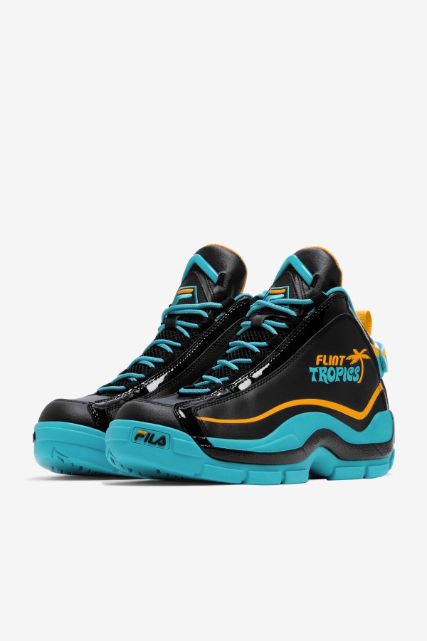 Men\'s Grant Hill 2 x Semi-Pro Fila Black/Teal/Zinnia Special