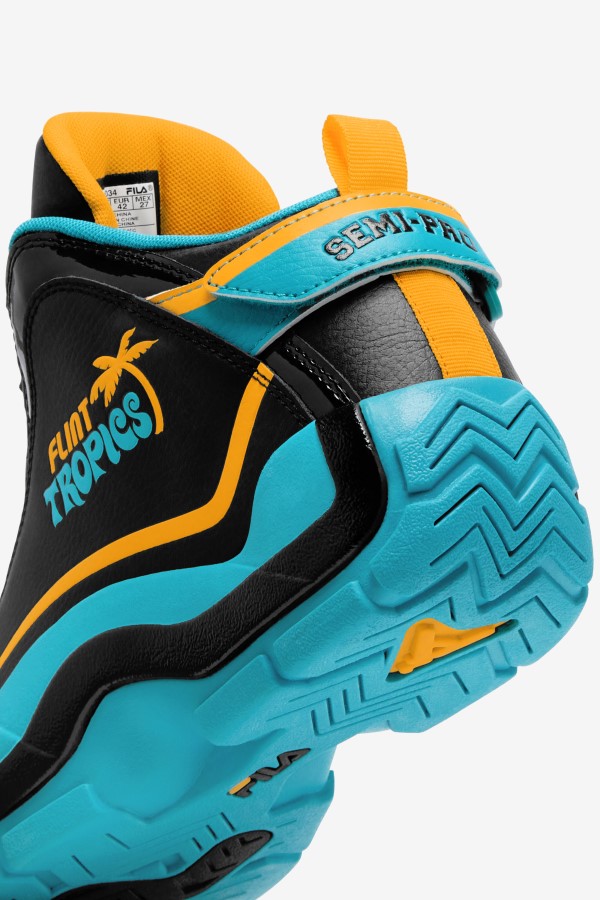 Men\'s Grant Hill 2 x Semi-Pro Fila Black/Teal/Zinnia Special