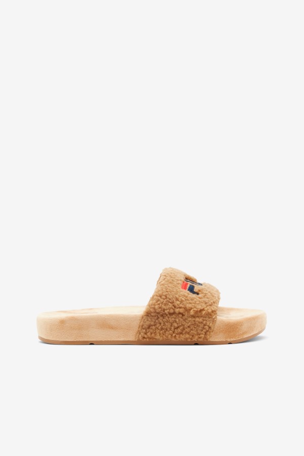 Fila Beige/Navy/Red Women's Fuzzy Drifter