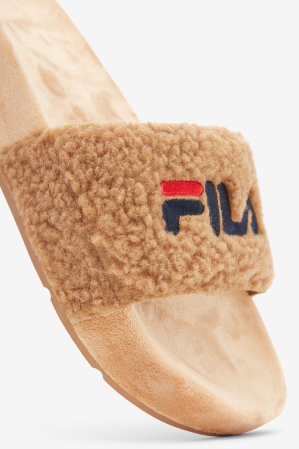 Fila Beige/Navy/Red Women\'s Fuzzy Drifter