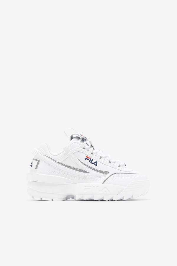 Big Kids' Disruptor 2 EXP White/Navy/Red Fila
