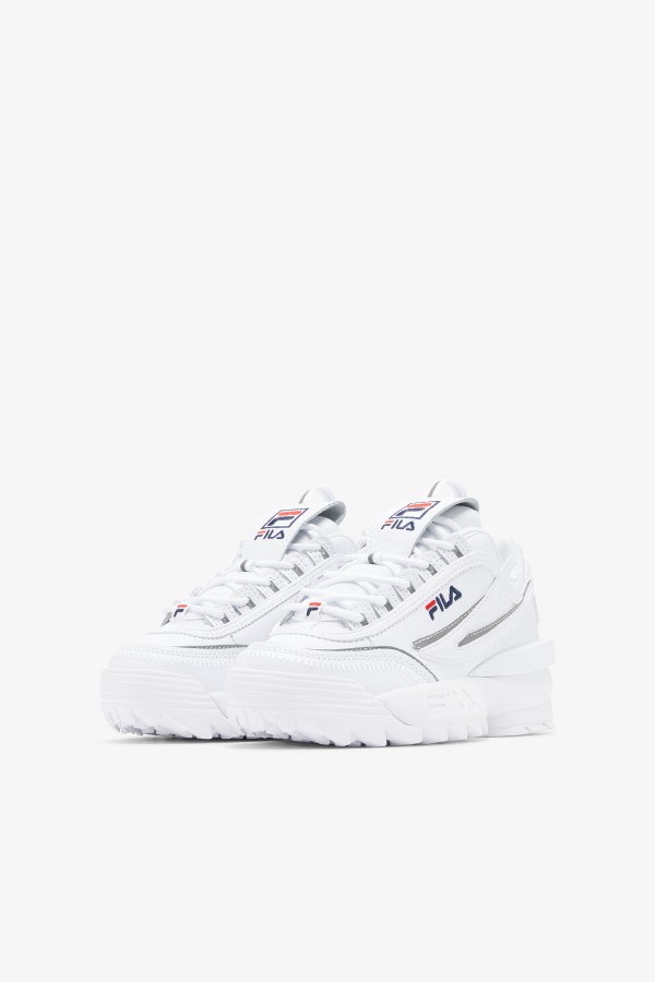 Big Kids\' Disruptor 2 EXP White/Navy/Red Fila
