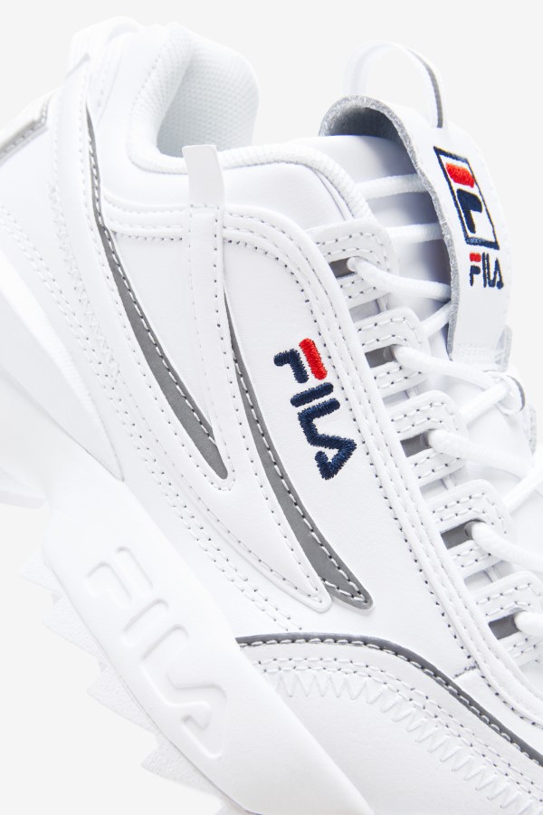 Big Kids\' Disruptor 2 EXP White/Navy/Red Fila