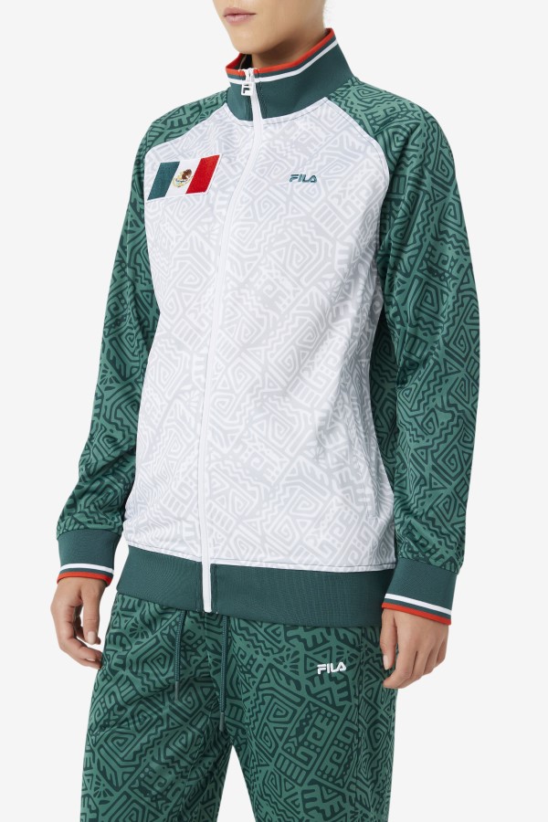 June Bug/White/Fiery Red Fila Mexico Track Jacket