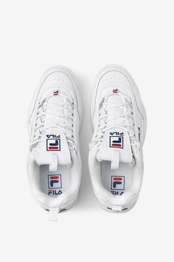 Fila White/Navy/Red Men\'s Disruptor 2 Premium