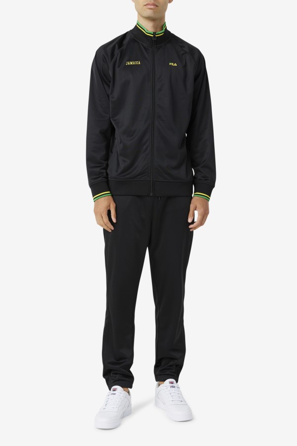 Black/Yellow/Fern Green Fila Jamaica Track Jacket