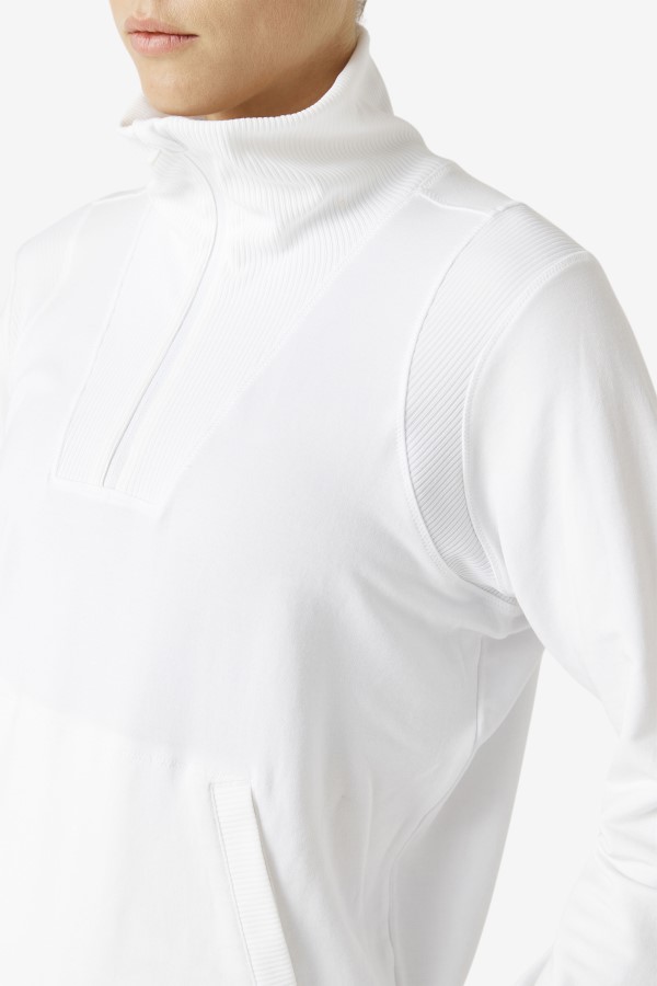 Fila White Fi-Lux Half Zip