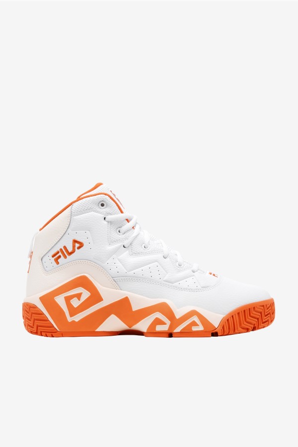 White/Mandarin Red/Gardenia Men's MB Fila