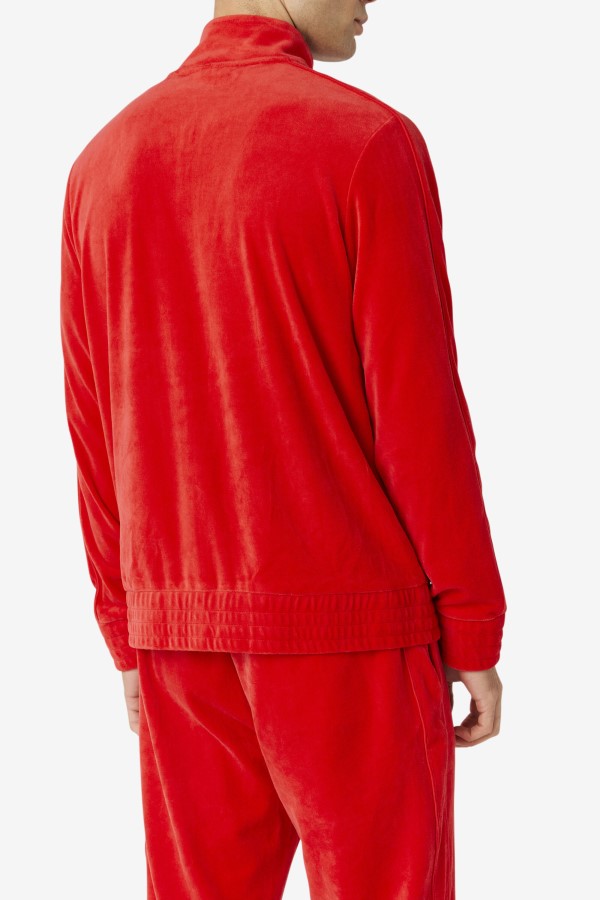 Fila Deverall Velour Jacket Red