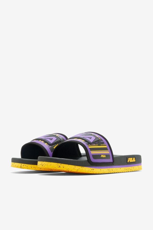Men\'s Lunar Slide Black/Gold/Purple Fila