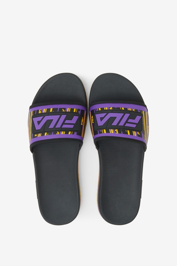 Men\'s Lunar Slide Black/Gold/Purple Fila