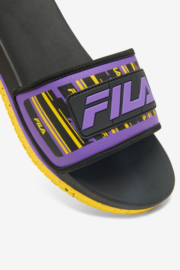 Men\'s Lunar Slide Black/Gold/Purple Fila