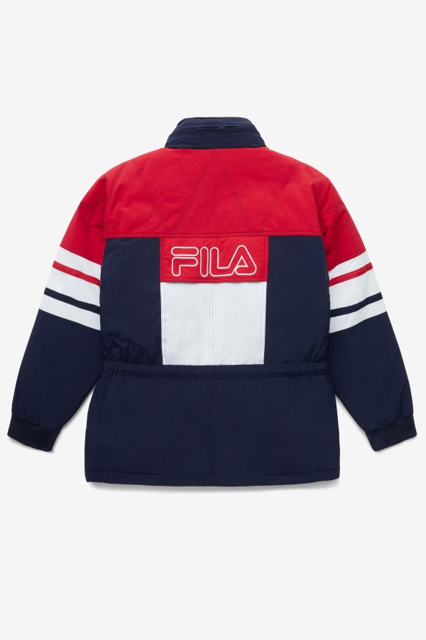 Peacoat/Red/White Fila golia parka jacket