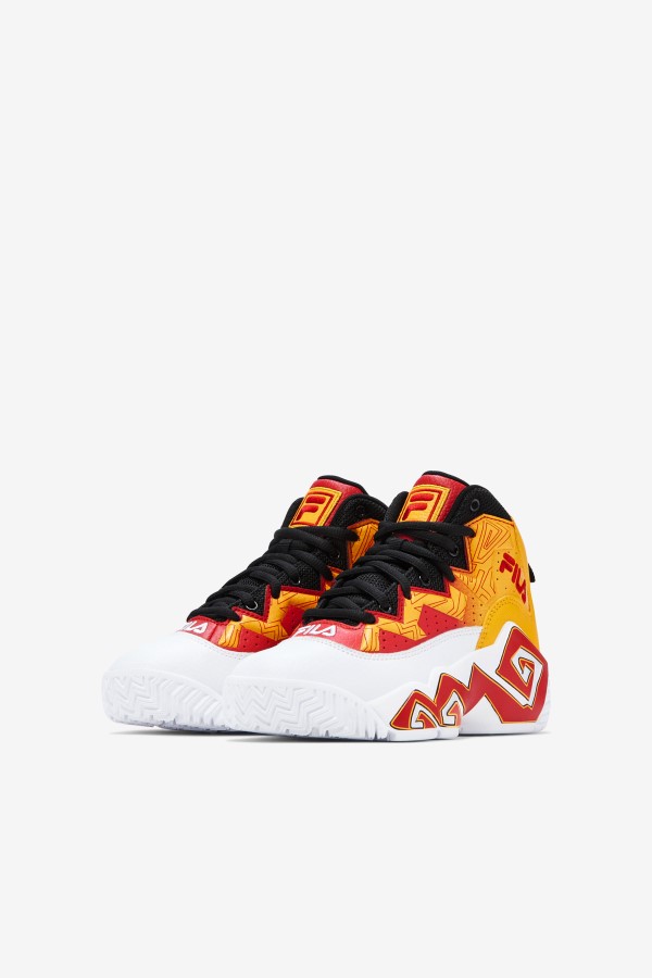 White/Gold/Red Fila Big Kids\' Mb