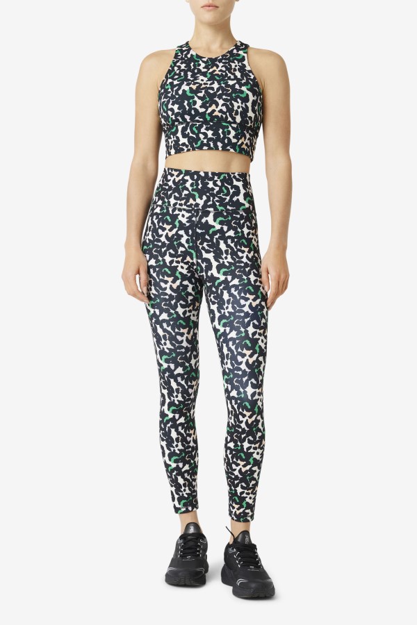 Black Animal Fila Forza Sleek 7/8 Leggings