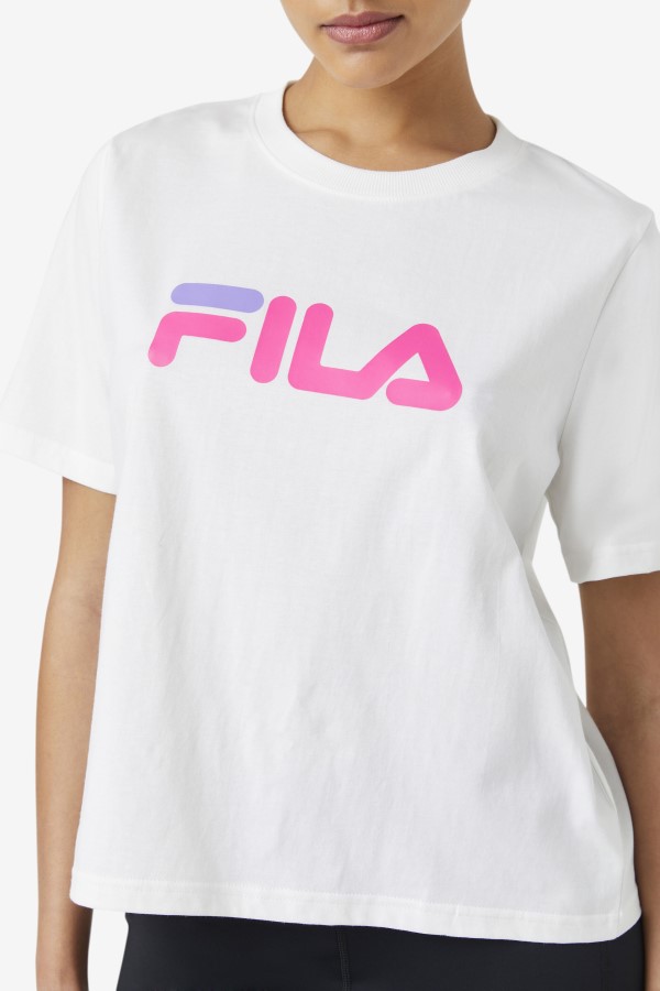 miss eagle tee White/Pink Glow/Purple Hebe Fila