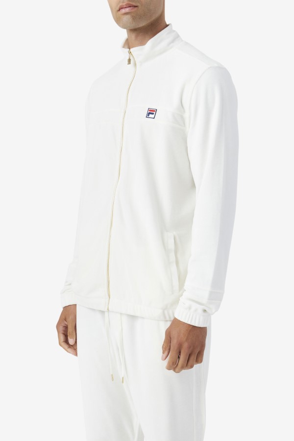 Egret Fila Ravid Velour Jacket
