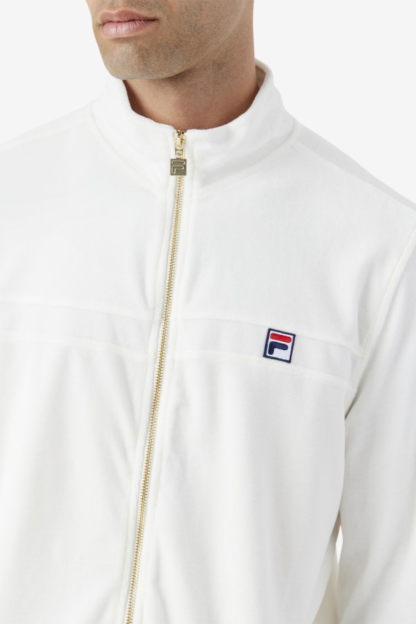 Egret Fila Ravid Velour Jacket