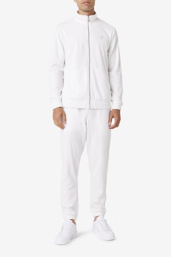White Fila Deverall Velour Jacket